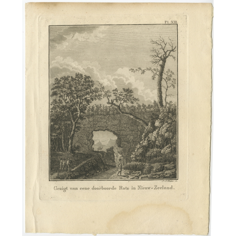 Gezigt van eene doorboorde Rots (..) - Cook (1803)
