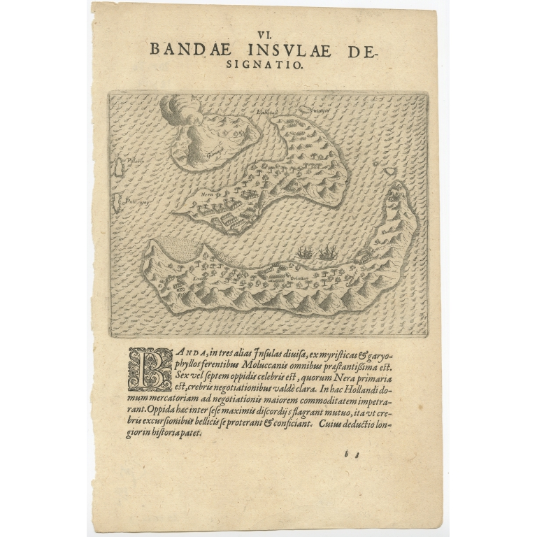 VI. Bandae Insulae designatio - De Bry (c.1600)