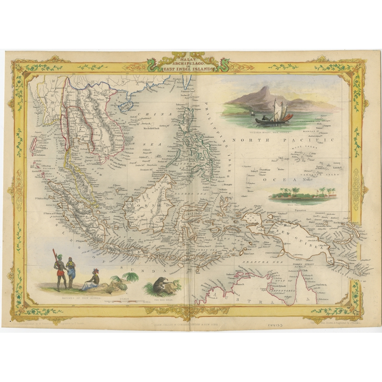 Malay Archipelago or East India Islands - Tallis (c.1851)
