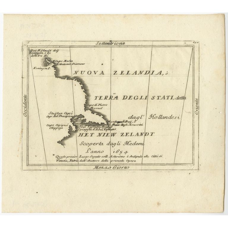Nuova Zelandia - Coronelli (1706)