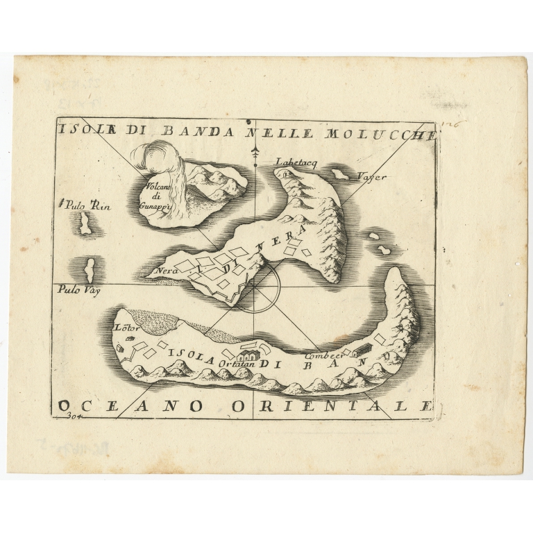 Isole di Banda Nelle Molucche - Coronelli (1706)