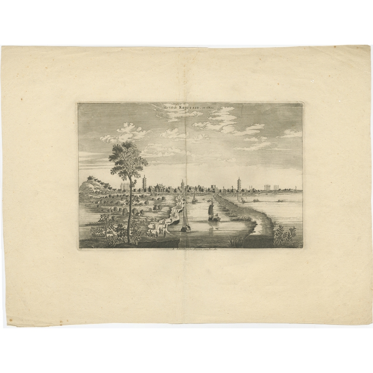 La Ville de Kajutsiu, en Chine - Van der Aa (1728)