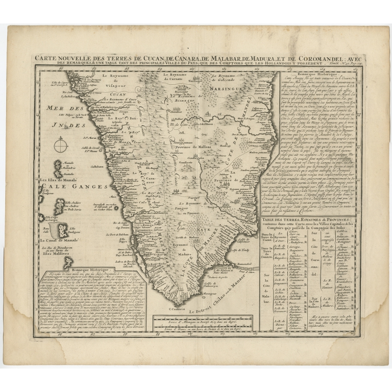 Carte Nouvelle des Terres de Cucan (..) - Chatelain (c.1720)
