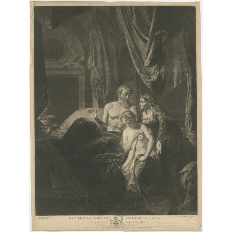 Batsheba bringing Abishag to David - Earlom (1779)