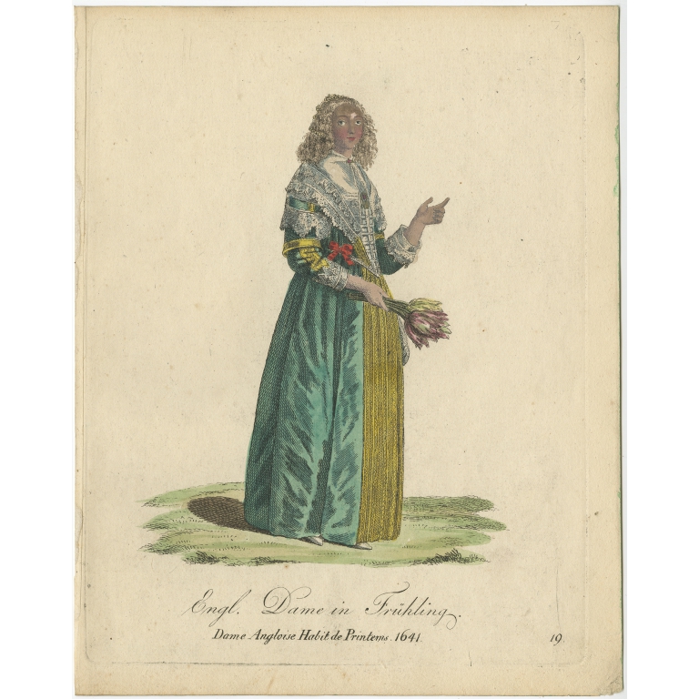 Pl. 19 Engl. Dame in Frühling - Anonymous (1805)