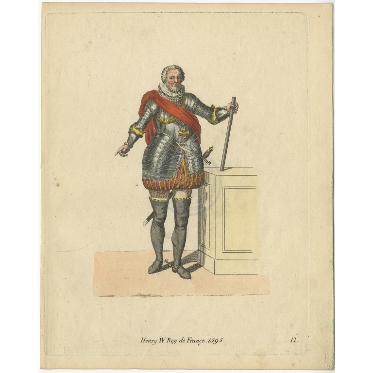 Pl. 12 Henry IV Roy de France 1595 - Anonymous (1805)