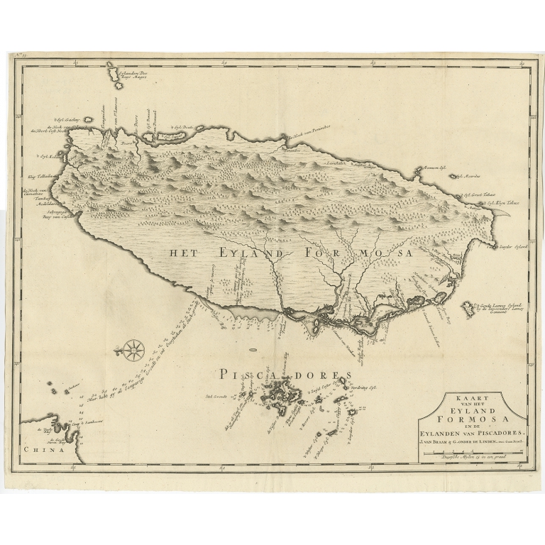 Kaart van het Eyland Formosa - Valentijn (1726)