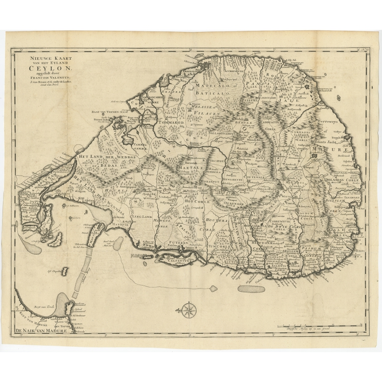 Nieuwe Kaart van het Eyland Ceylon - Valentijn (1726)
