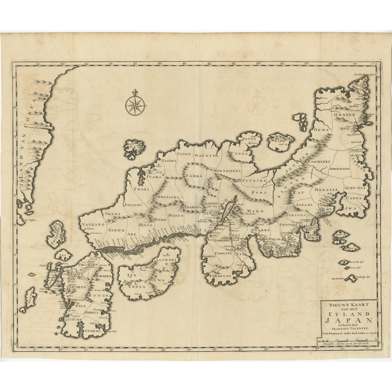 Nieuwe Kaart van het Eyland Japan - Valentijn (1726)