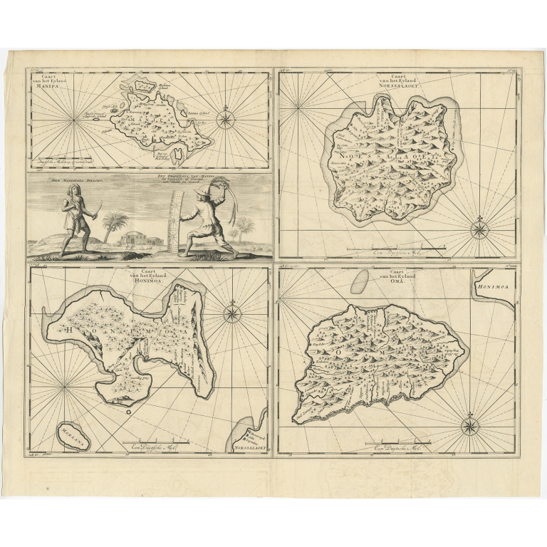Kaart van het Eyland Borneo - Valentijn (1726)