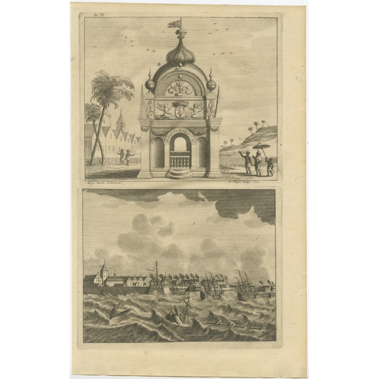 Two views of Nagapatnam - Valentijn (1726)