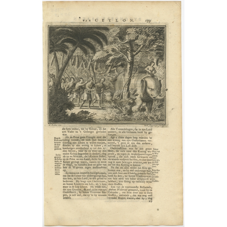 Untitled Print of Unidentified figures in the woods - Valentijn (1726)