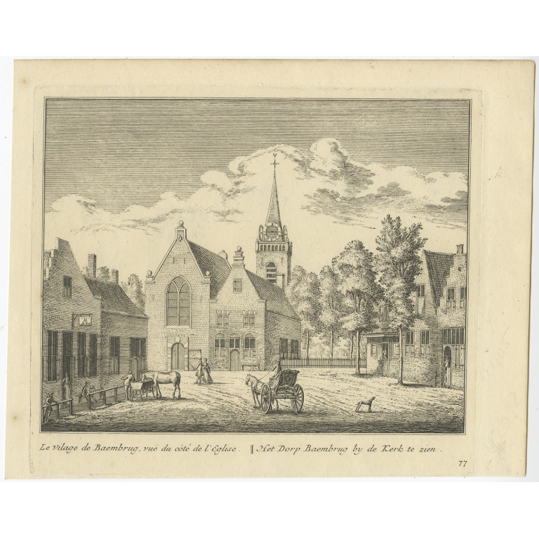 Het Dorp Baembrug by de Kerk te zien - Rademaker (1807)