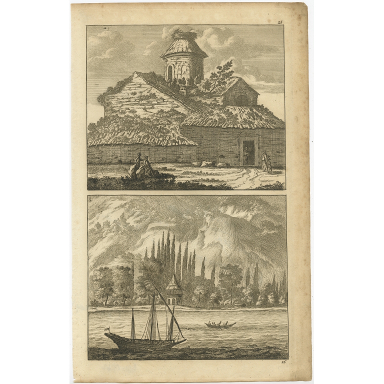 Untitled Print of the Temple of Chalcedon - De Bruyn (1698)