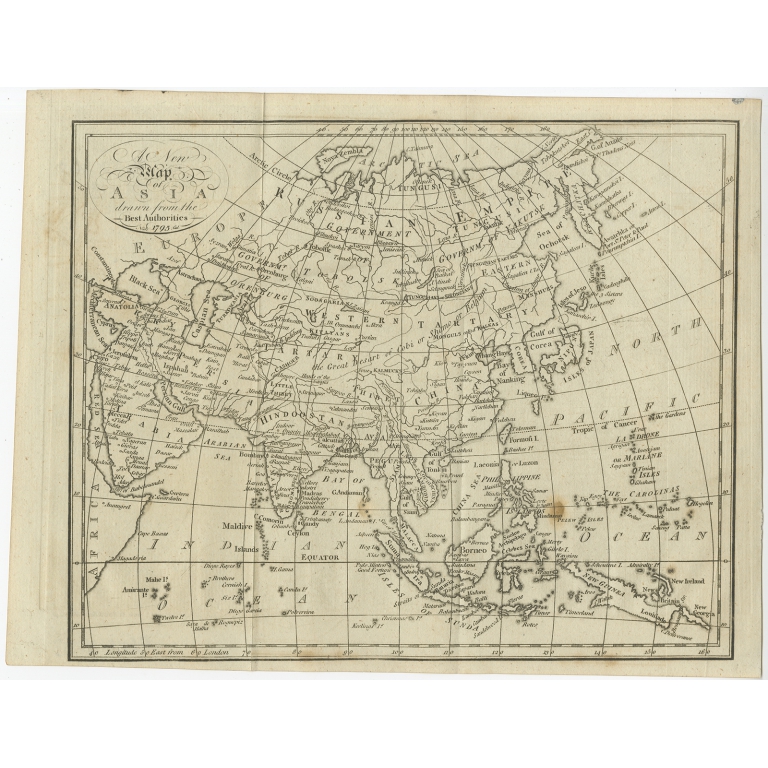 A New Map of Asia - Neele (1795)