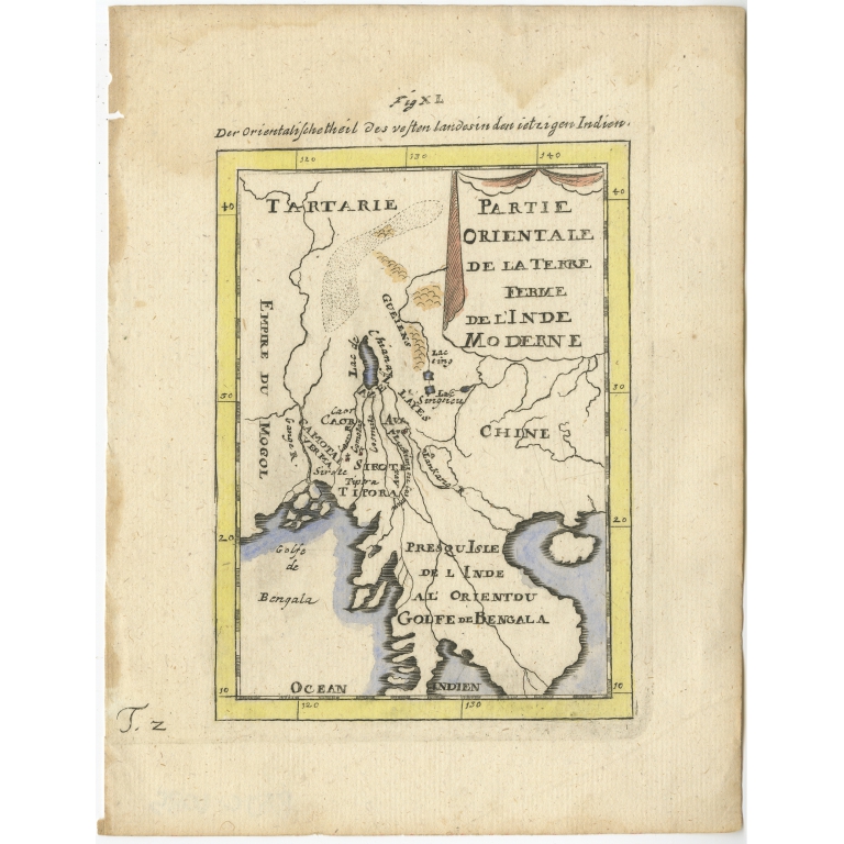 Partie Orientale de la Terre Ferme de l'Inde Moderne - Mallet (1686)
