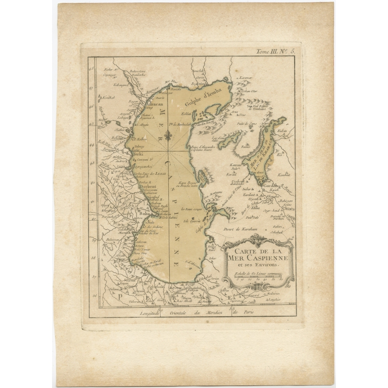 Carte de la Mer Caspienne et ses Environs - Bellin (1764)