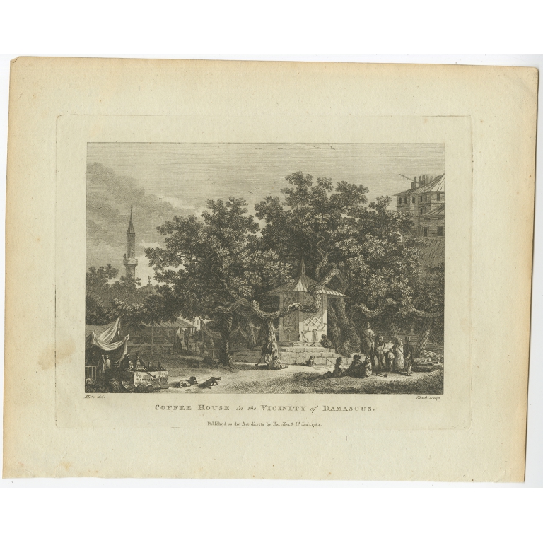 Coffee House in the Vicinity of Damascus - Heath (1784)
