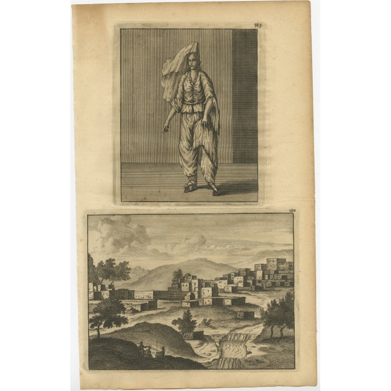 Untitled Print of a Woman from Aleppo - De Bruyn (1698)