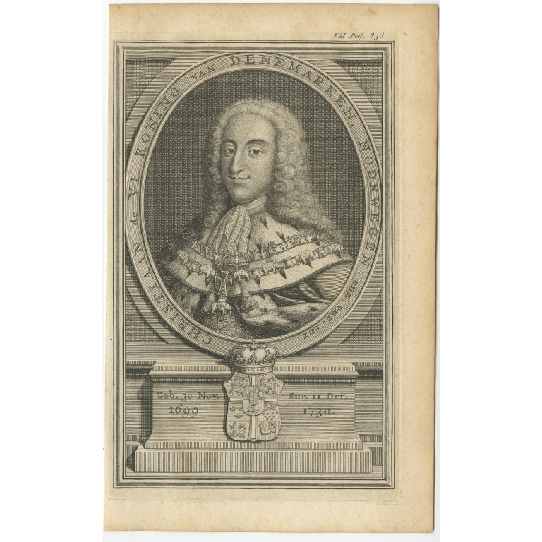 Christiaan de VI Koning - Tirion (1735)