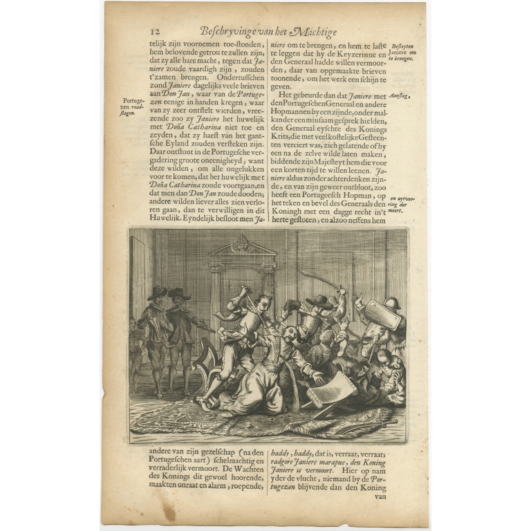 Untitled Print of Portugese Soldiers - Baldaeus (1672)
