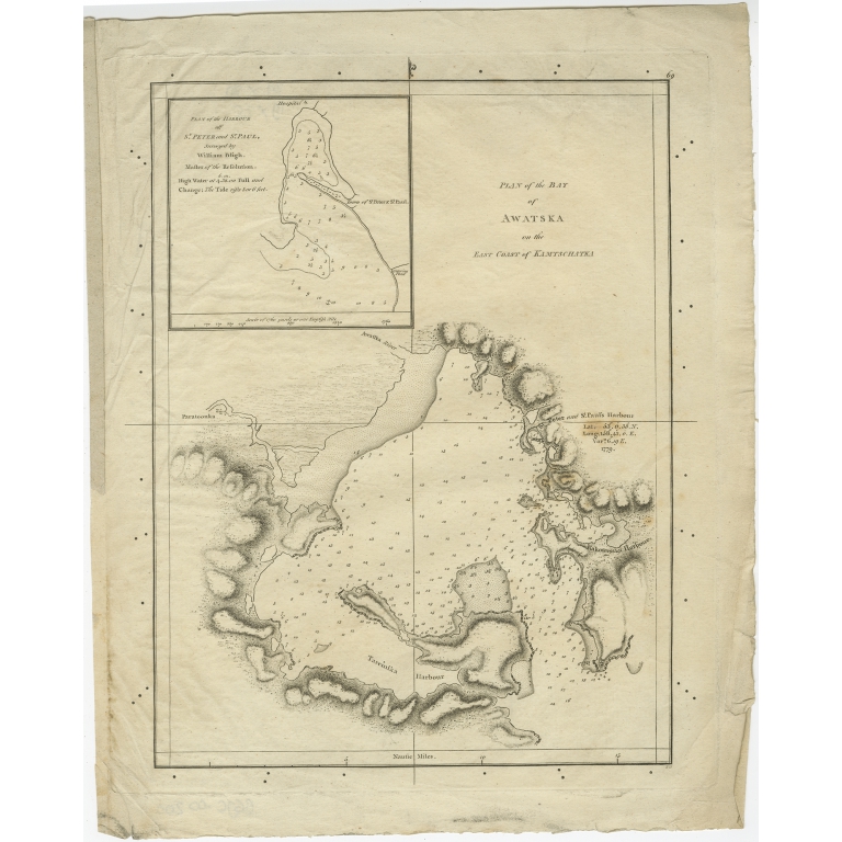 Plan of the Bay of Awatska (..) - Cook (1784)