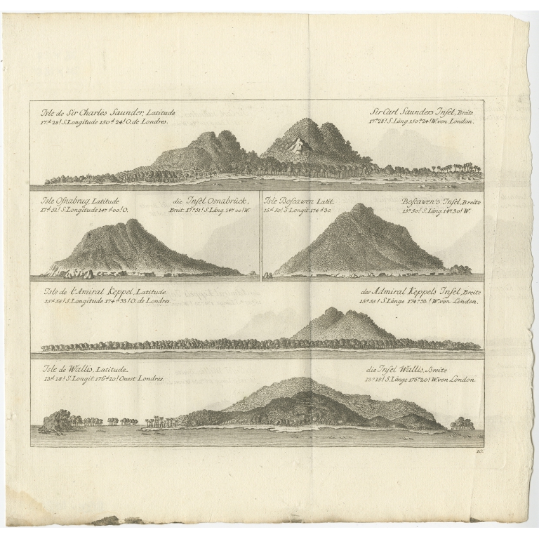 Isles de Sir Charles Saunder Latitude (..) - Cook (c.1774)