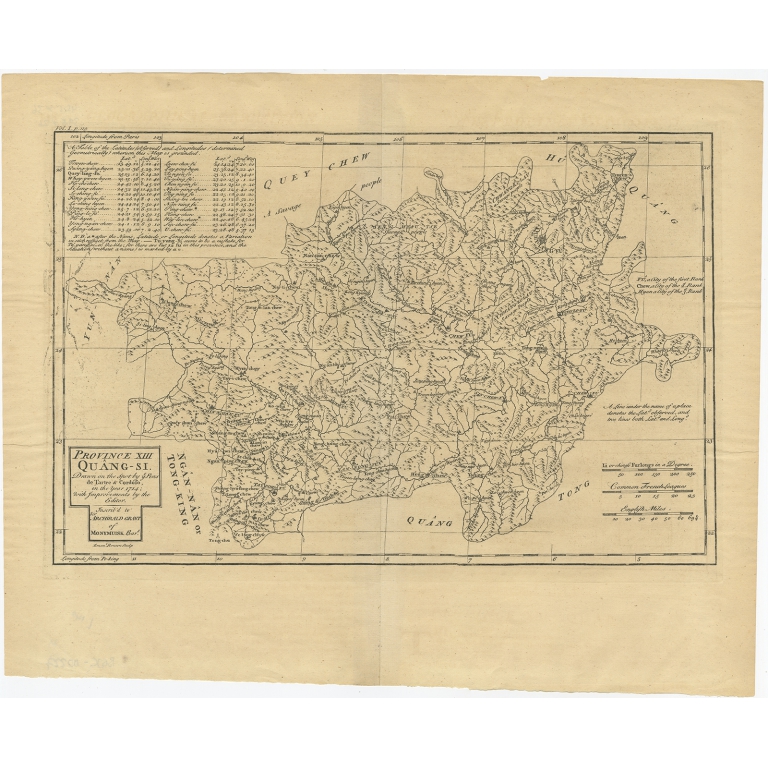 Province XIII Quang-Si (..) - Du Halde (1738)