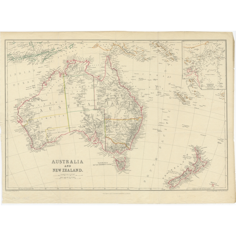 Australia and New Zealand - Weller (c.1860)