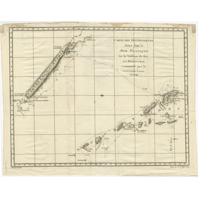 Carte des découvertes faites dans la Mer Pacifique (..) - Benard (1780)