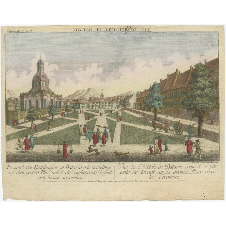 Prospect des Rathhauses in Batavia (..) - Habermann (1770)