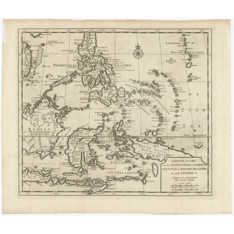 Nieuwe Kaart van de Filippynsche, Ladrones (..) - Tirion (1744)