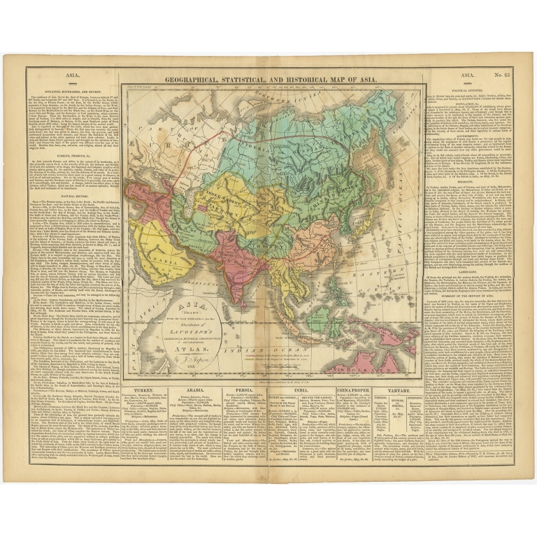 Geographical, Statistical and Historical Map of Asia - Aspin (1821)