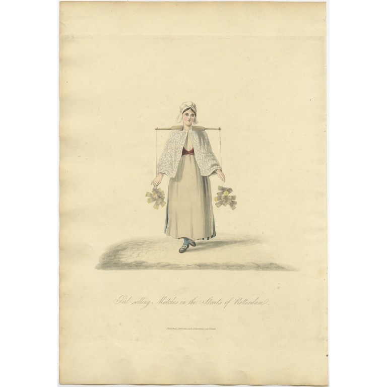 Girl selling Matches - Ackermann (1817)