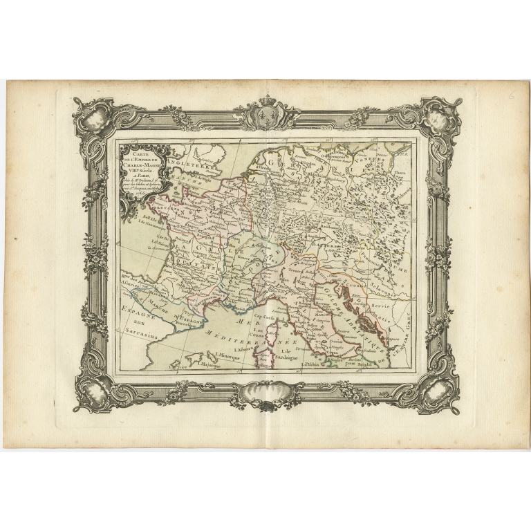 Carte de l'Empire de Charle-Magne - Zannoni (1765)
