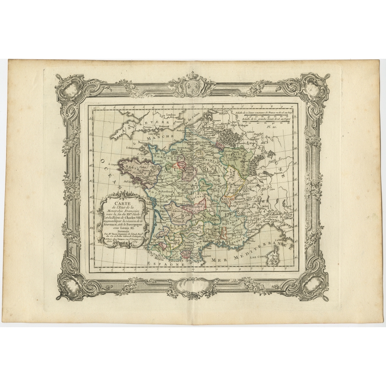 Carte de l'Etat de la Monarchie Francoise (..) - Zannoni (1765)