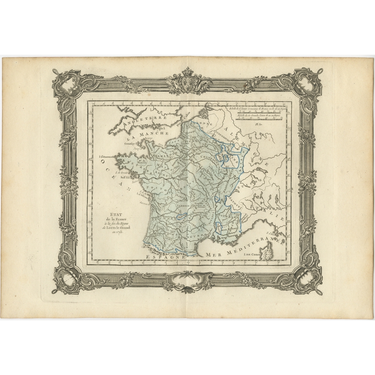 Etat de la France à la fin du Règne de Louis le Grand en 1715 (..) - Zannoni (1765)
