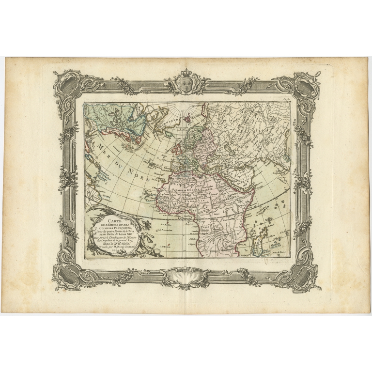 Carte de l'Empire et des Colonies Francoises (..) - Zannoni (1765)