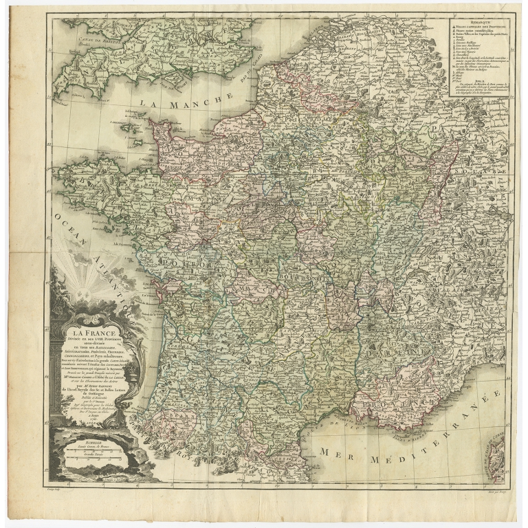 La France divisée en ses LVIII Provinces (..) - Zannoni (1765)