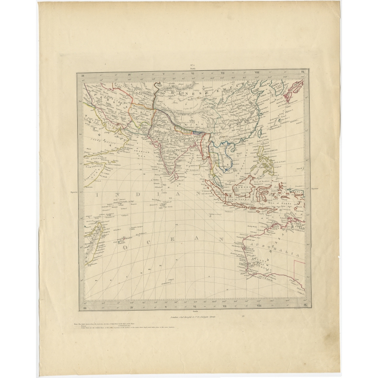 Untitled Map of Southeast Asia - Walker (c.1845)