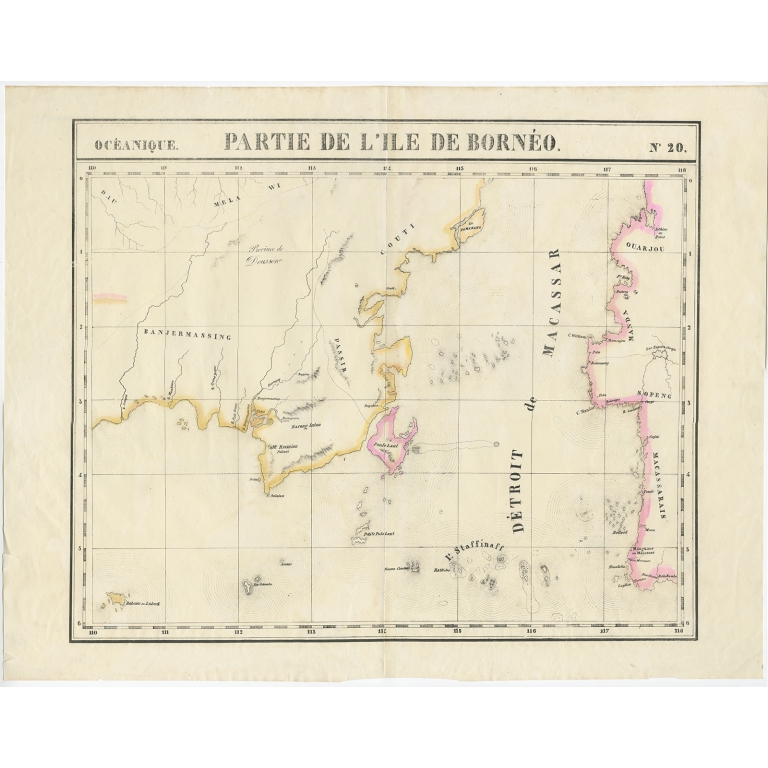 No. 20 Partie de l'Ile de Bornéo - Vandermaelen (c.1825)