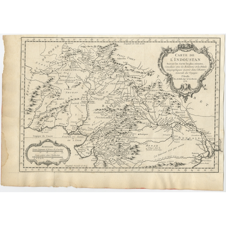 Carte de l'Indoustan (..) - Bellin (1752)