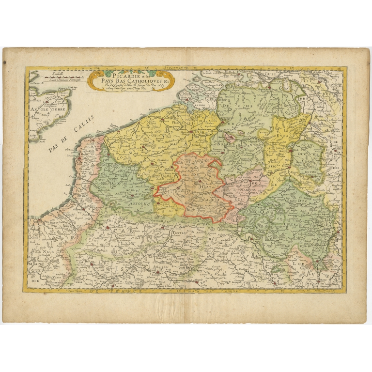Picardie et les Pays Bas Catholiques (..) - Sanson (1648)