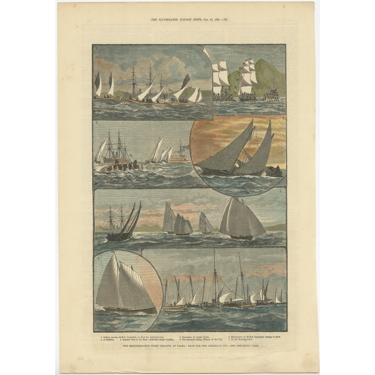 The Mediterranean Fleet Regatta at Palma - London News (1881)