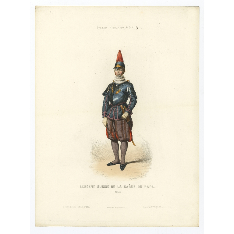 Sergent Suisse de la Garde du Pape - Aubert (1850)