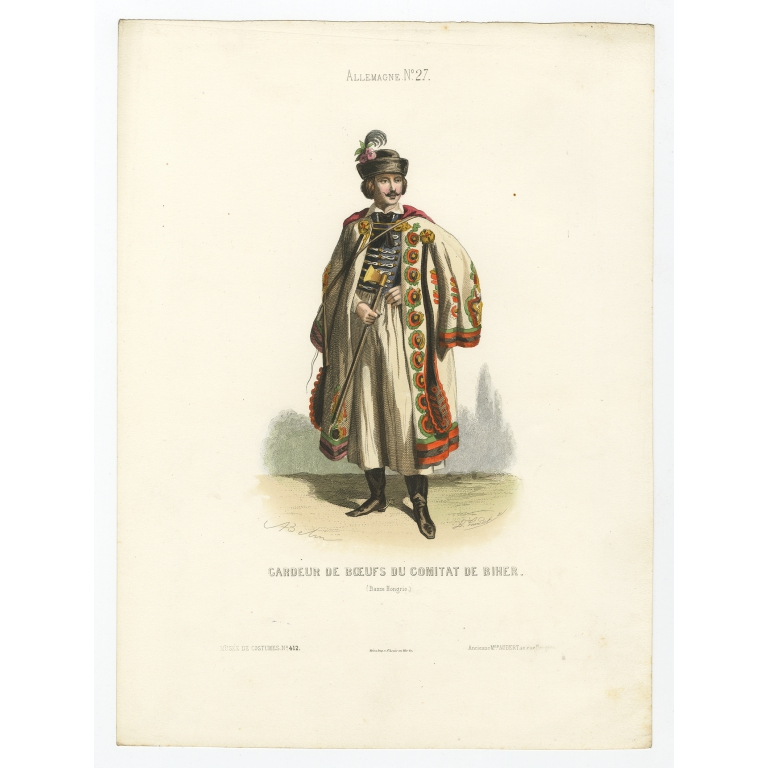 Gardeur de Boeufs du Comitat de Biher - Aubert (1850)