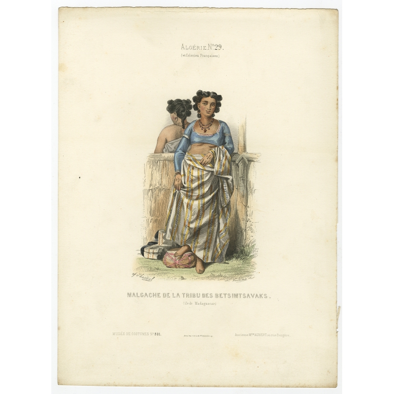 Malgache de la Tribu des Betsimtsavaks - Aubert (1850)