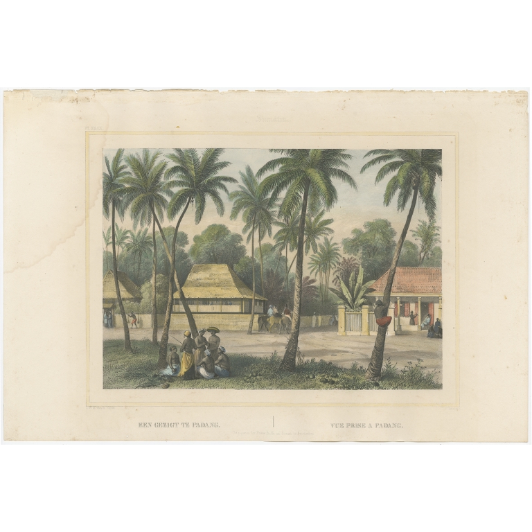 Een gezicht te Padang - Lauters (1844)