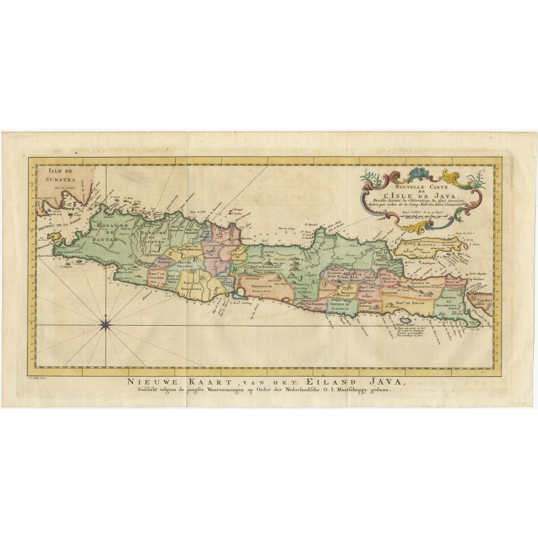 Nieuwe Kaart, van het Eiland Java - Van Schley (c.1770)