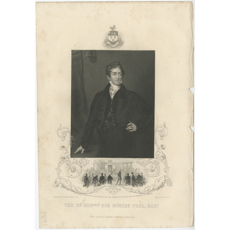 The Rt. Honble Sir Robert Peel - Tallis (1853)